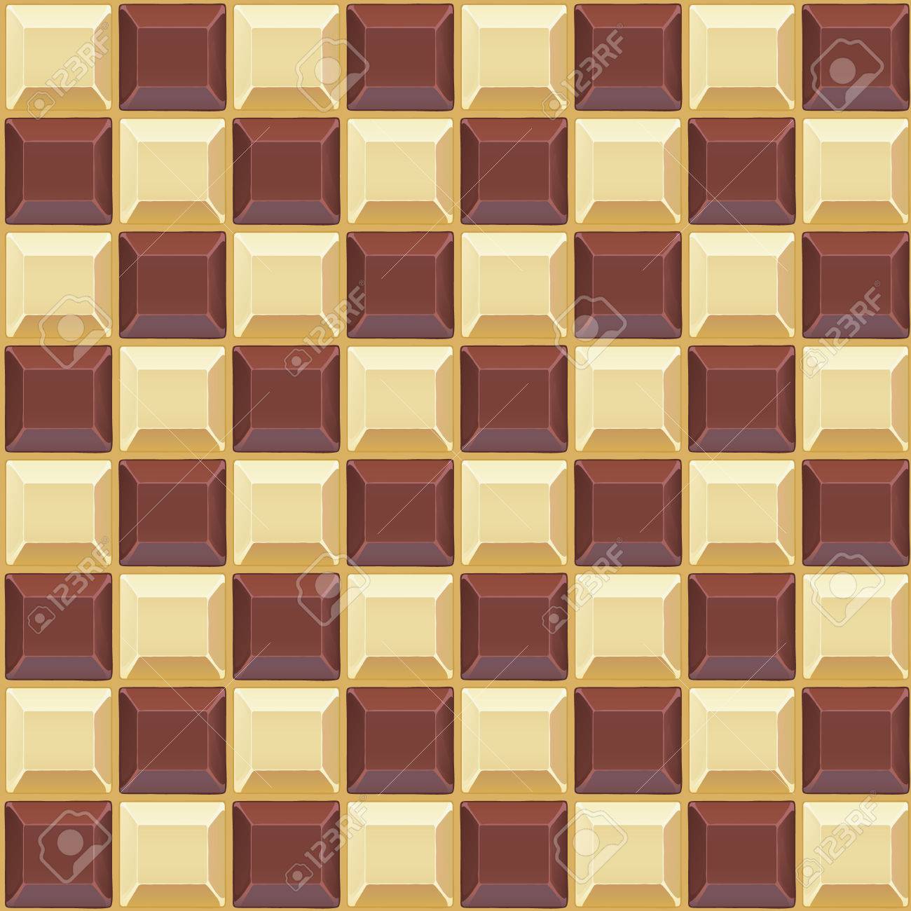 ブラックとホワイト チョコレートのシームレスなベクトル パターン 背景に最適 壁紙 ゲームや他のプロジェクトを設計します のイラスト素材 ベクタ Image