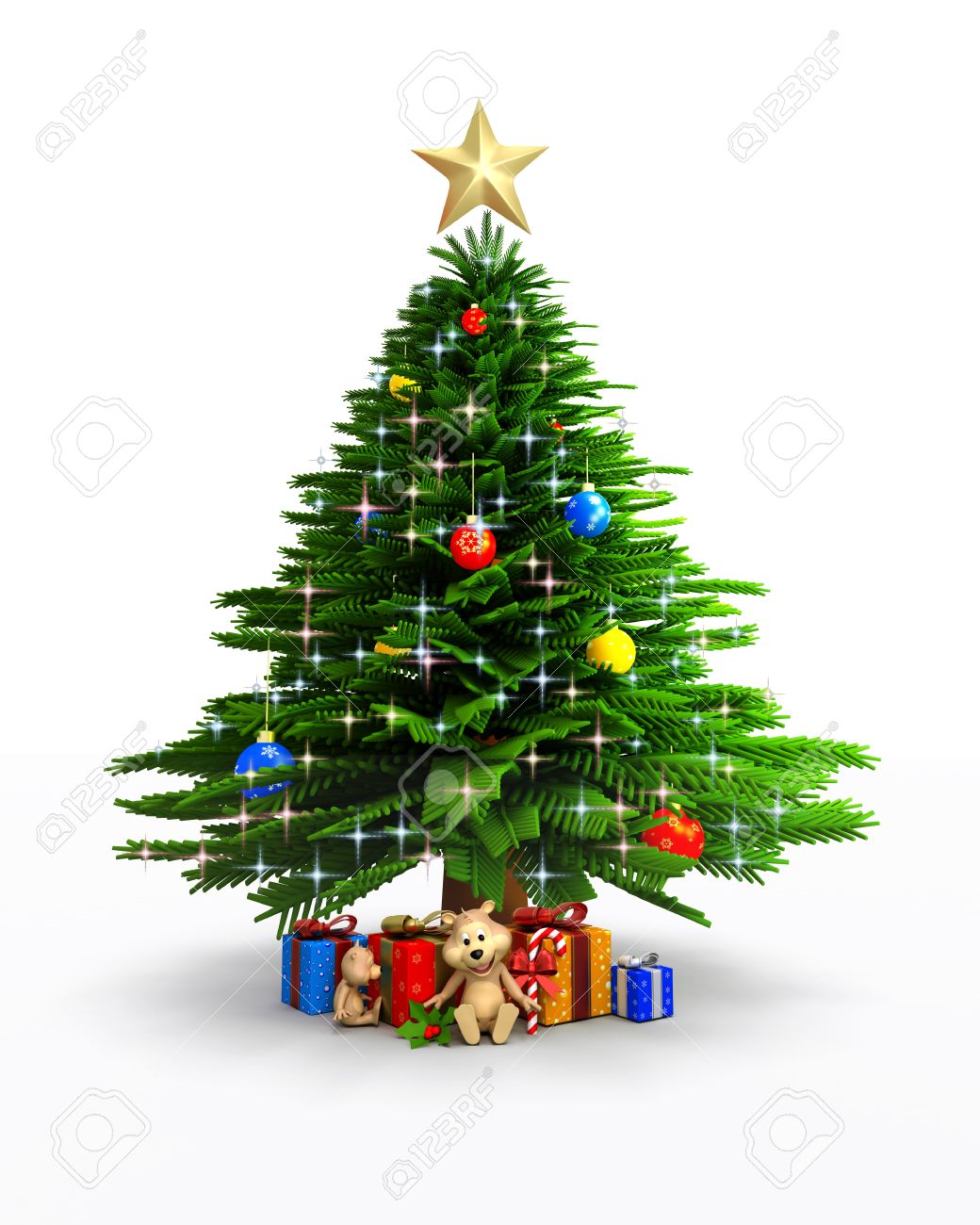 クリスマス ツリーの 3 D アート イラスト の写真素材 画像素材 Image