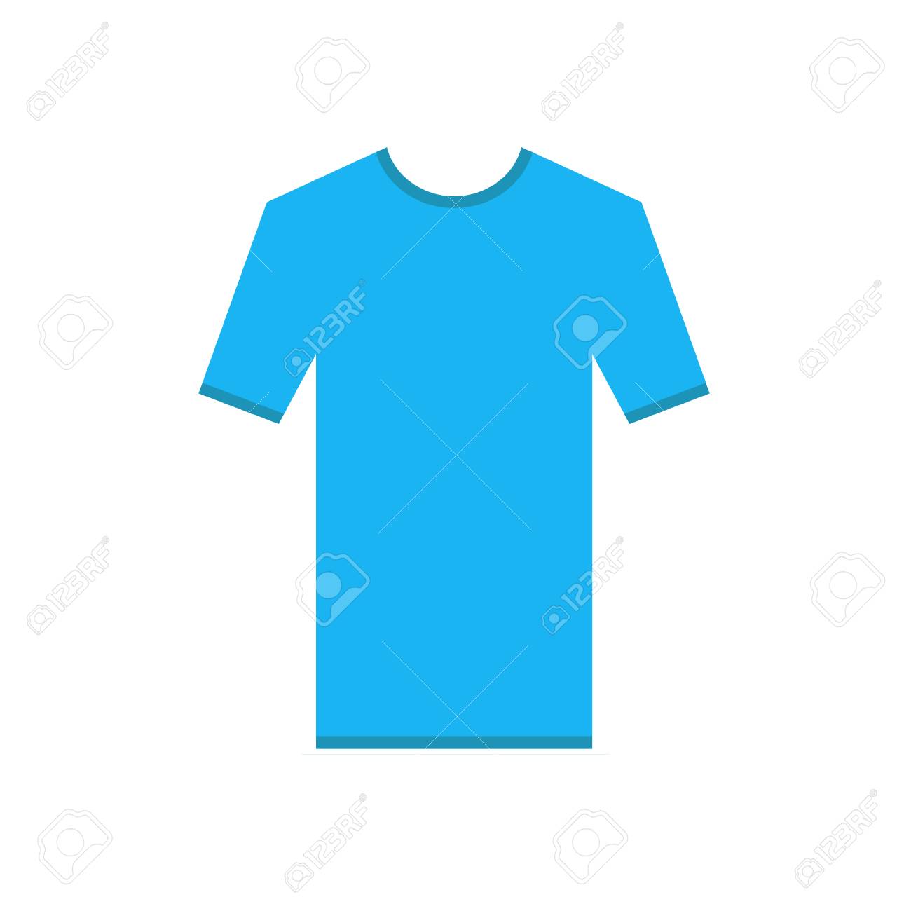 Download Light Blue Tshirt Simple Icon T Shirt Short Sleeve With Ribbons Royalty Free Cliparts Vectors And Stock Illustration Image 69504909
