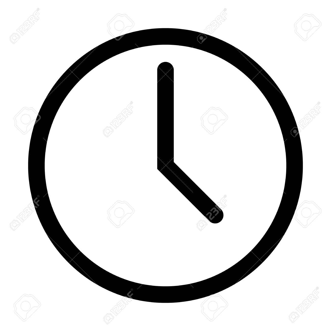 Vettoriale - Icona Dell'orologio In Stile Piatto Alla Moda Isolato Su Priorità Bassa Bianca. Orologio Icona Simbolo Della Pagina Per La Progettazione Del Tuo Sito Web Orologio Icona Logo, App, Interfaccia Utente.