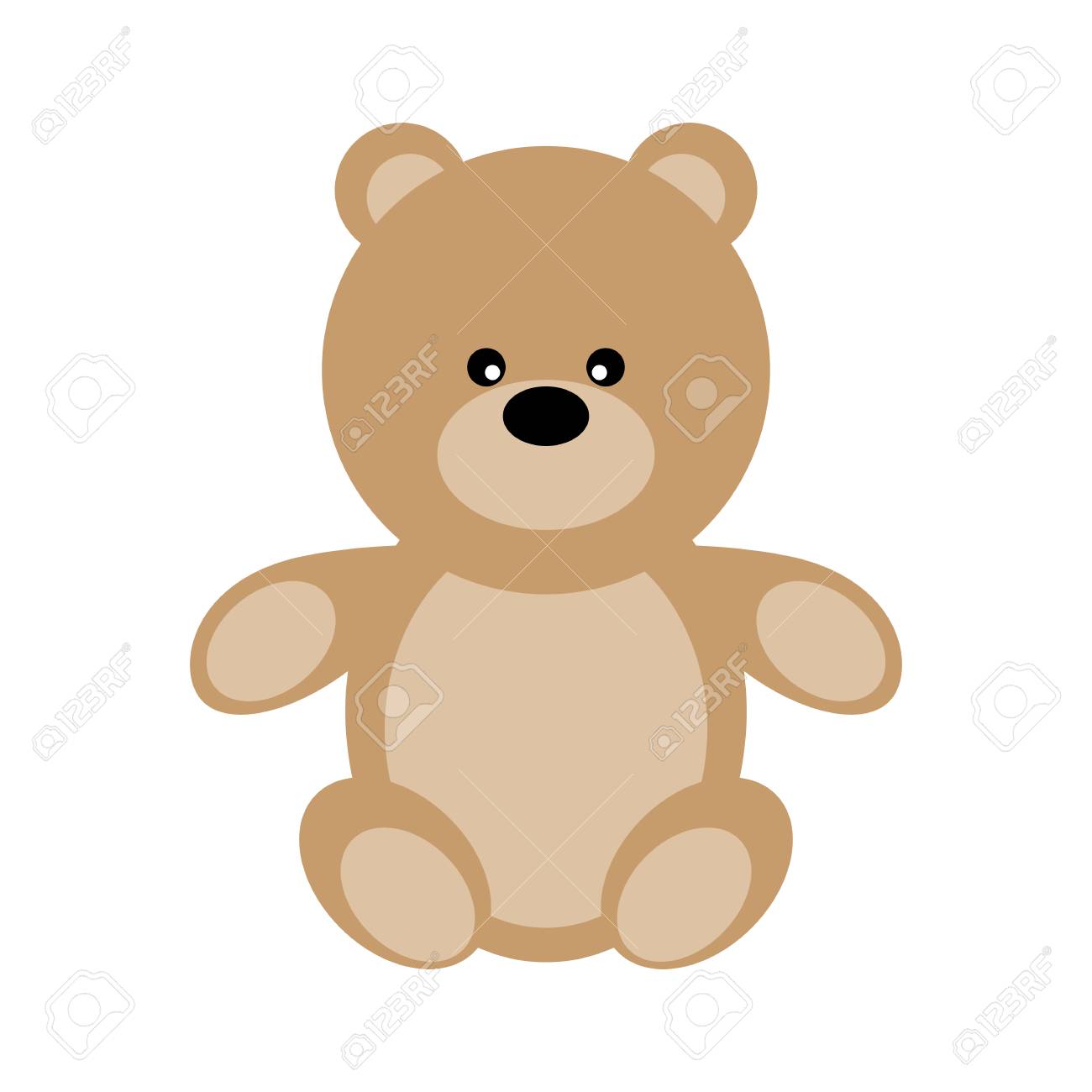 ベクトル バレンタインデーのテディベア おもちゃぬいぐるみのクマかわいい赤ちゃんと子供のため 幸せな小さな漫画クマのイラスト素材 ベクタ Image