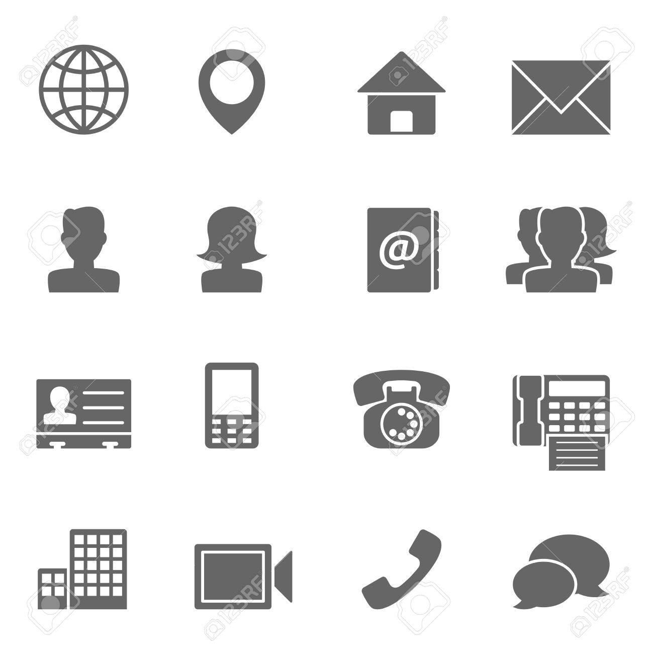 contact icons set editable eps vector format royalty free cliparts eps format vector