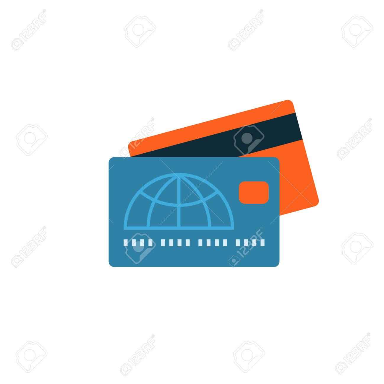 credit card icon flat