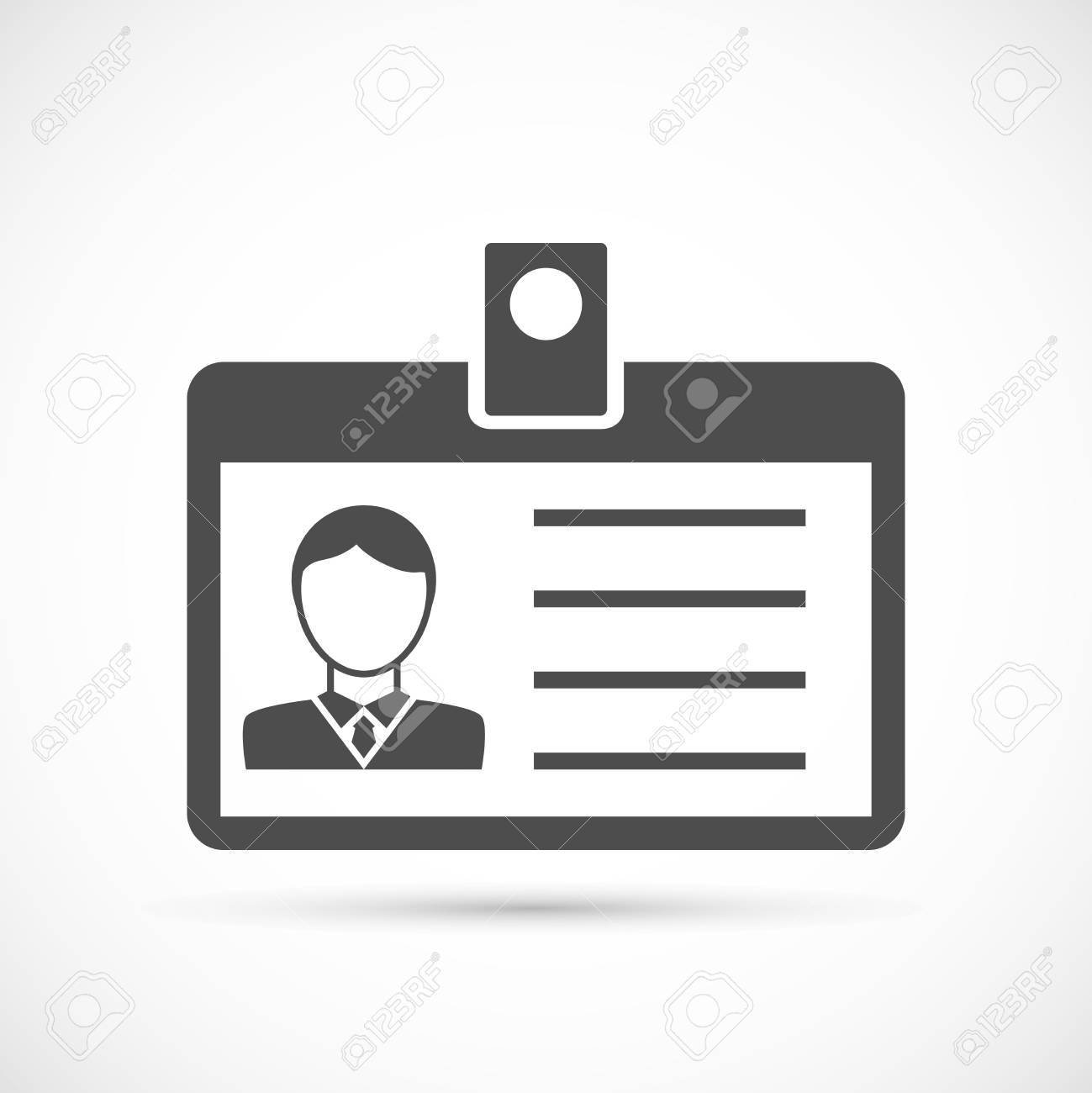 男アイコンのための身分証明書 識別カード イラストのイラスト素材 ベクタ Image