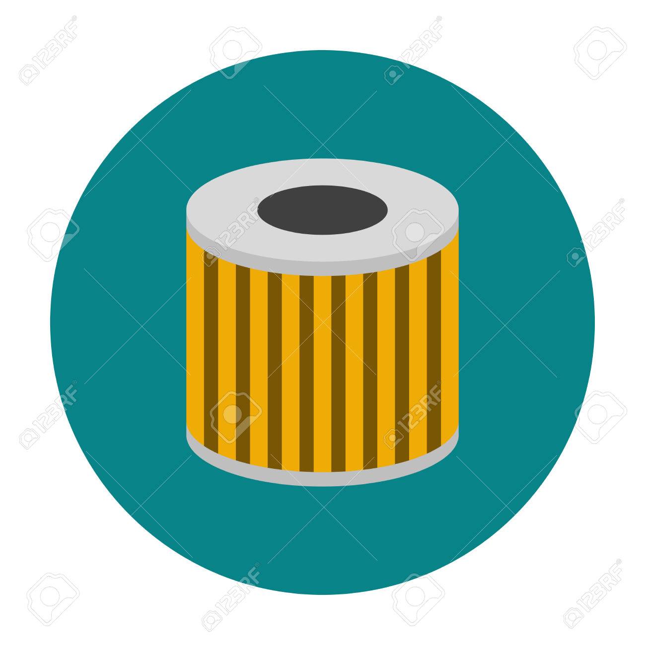 車オイル フィルター アイコン フラット 車修理用スペアパーツします のイラスト素材 ベクタ Image