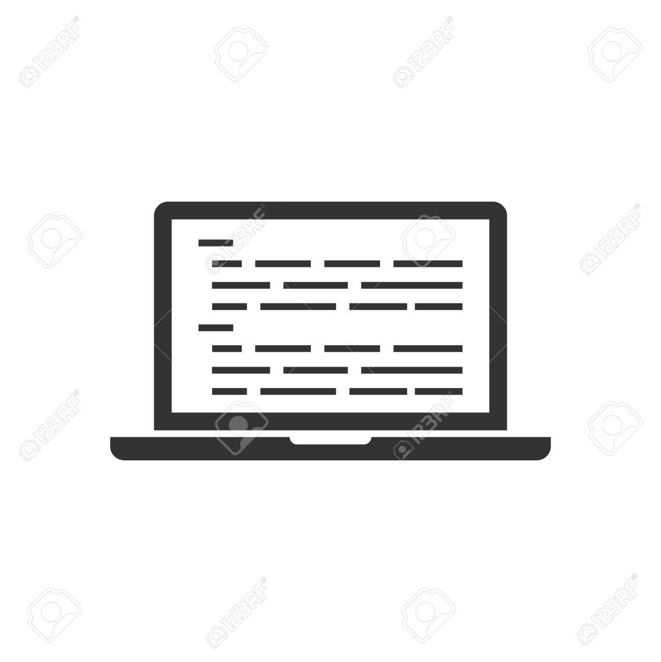 コーディングとノート パソコンのイラスト素材 ベクタ Image