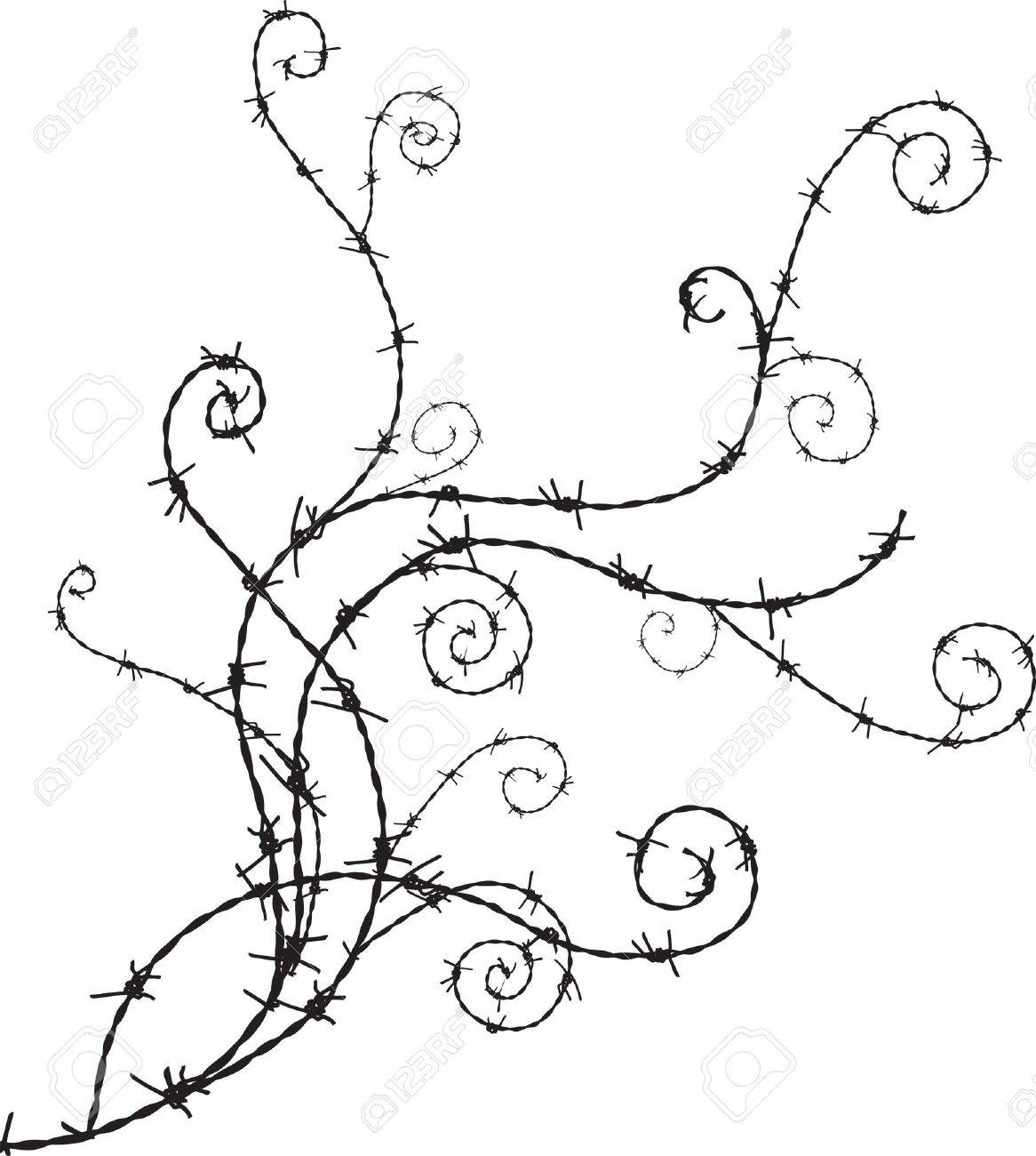 Barbed Wire Fence Drawing Barbed Wire Fence Drawing