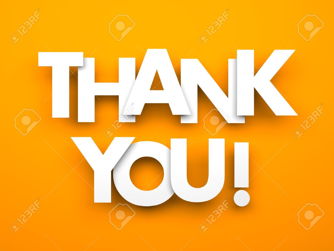 thank you words on a orange background stock photo picture and