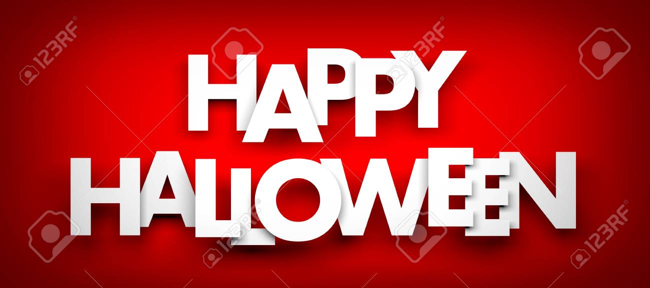 ハッピーハロウィン 赤の背景 3 D イラストレーション の写真素材