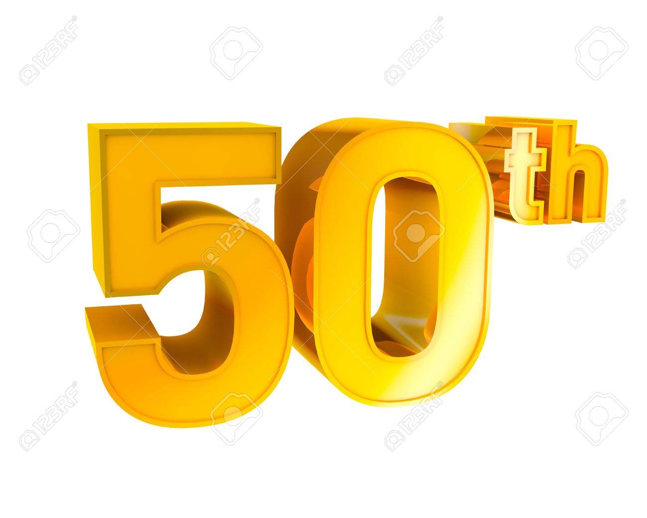 gold character collection 50th anniversary stock photo picture and