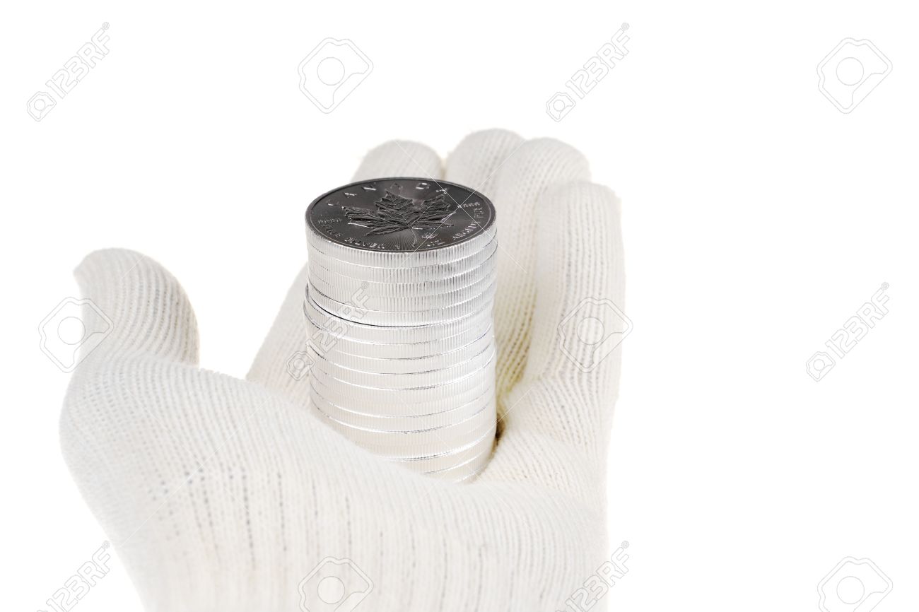 캐나다 실버 코인 투자, 1 온스 트로이 로열티 무료 사진, 그림, 이미지 그리고 스톡포토그래피. Image 38204787