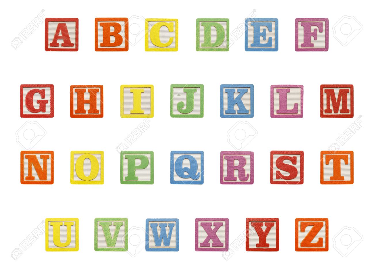 Letter ABC Wood Blocks Isolated on White Background. - 38519773 Letter ABC Wood Blocks Isolated on White Background. - 38519773