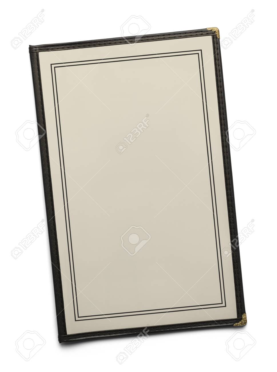 blank generic restaurant menu with copy space isolated on white blank restaurant menu