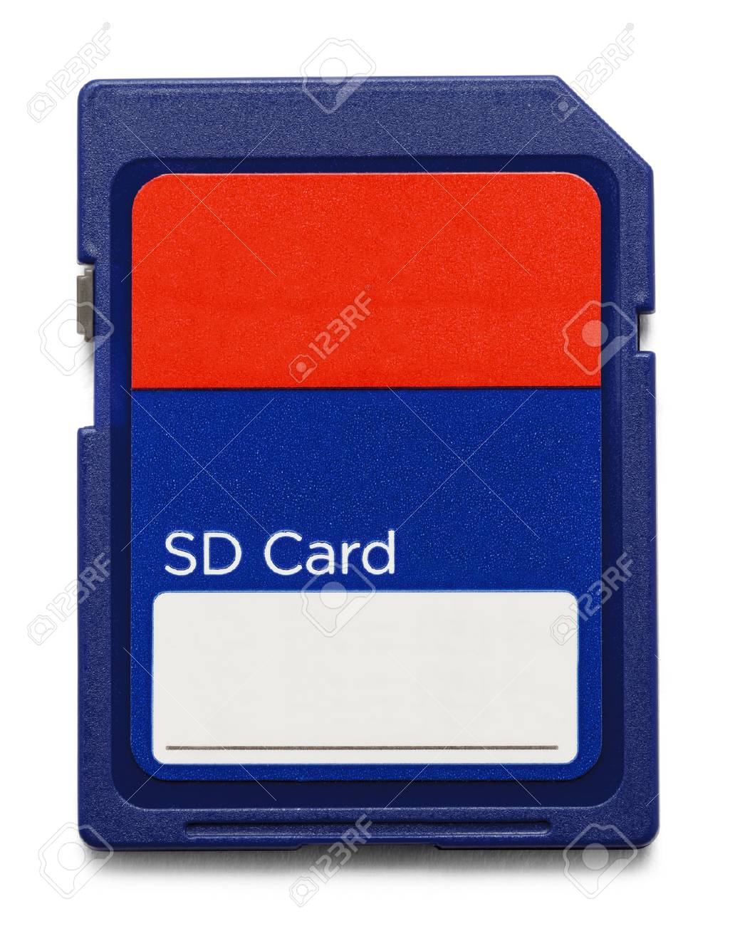 Computer Memery Card Red White And Blue With Copy Space Isolated