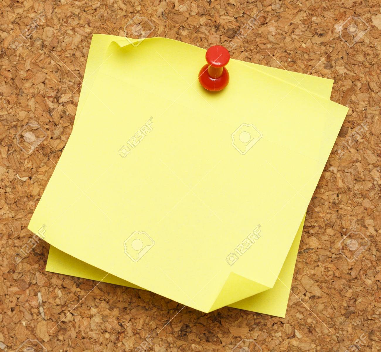 two blank yellow sticky