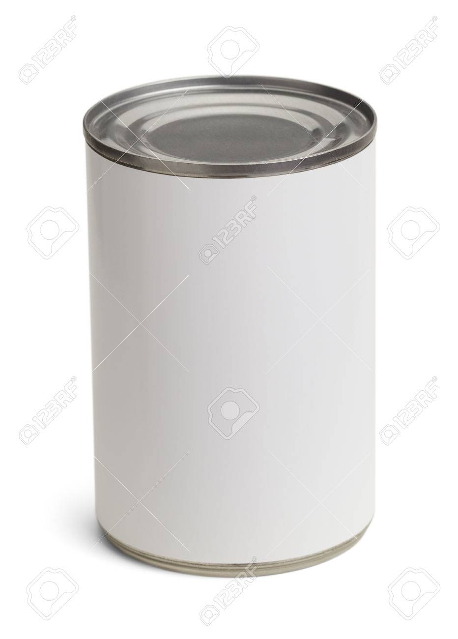 Generic Tin Can with Copy Space Isolated on a White Background. - 38386461 Generic Tin Can with Copy Space Isolated on a White Background. - 38386461
