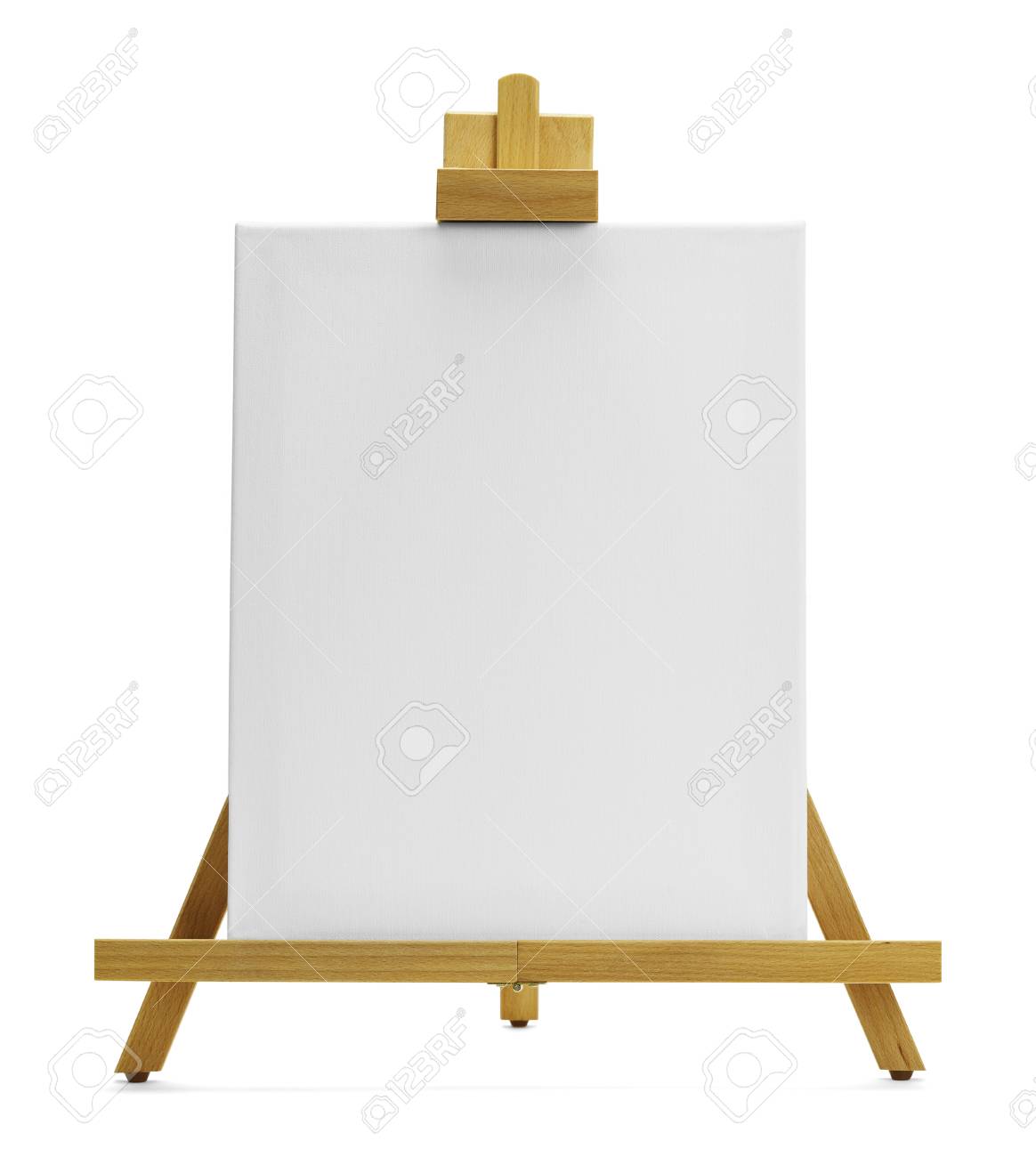Malerei Leinwand Und Staffelei Mit Kopie Raum Isoliert Auf Weissem Hintergrund Lizenzfreie Fotos Bilder Und Stock Fotografie Image