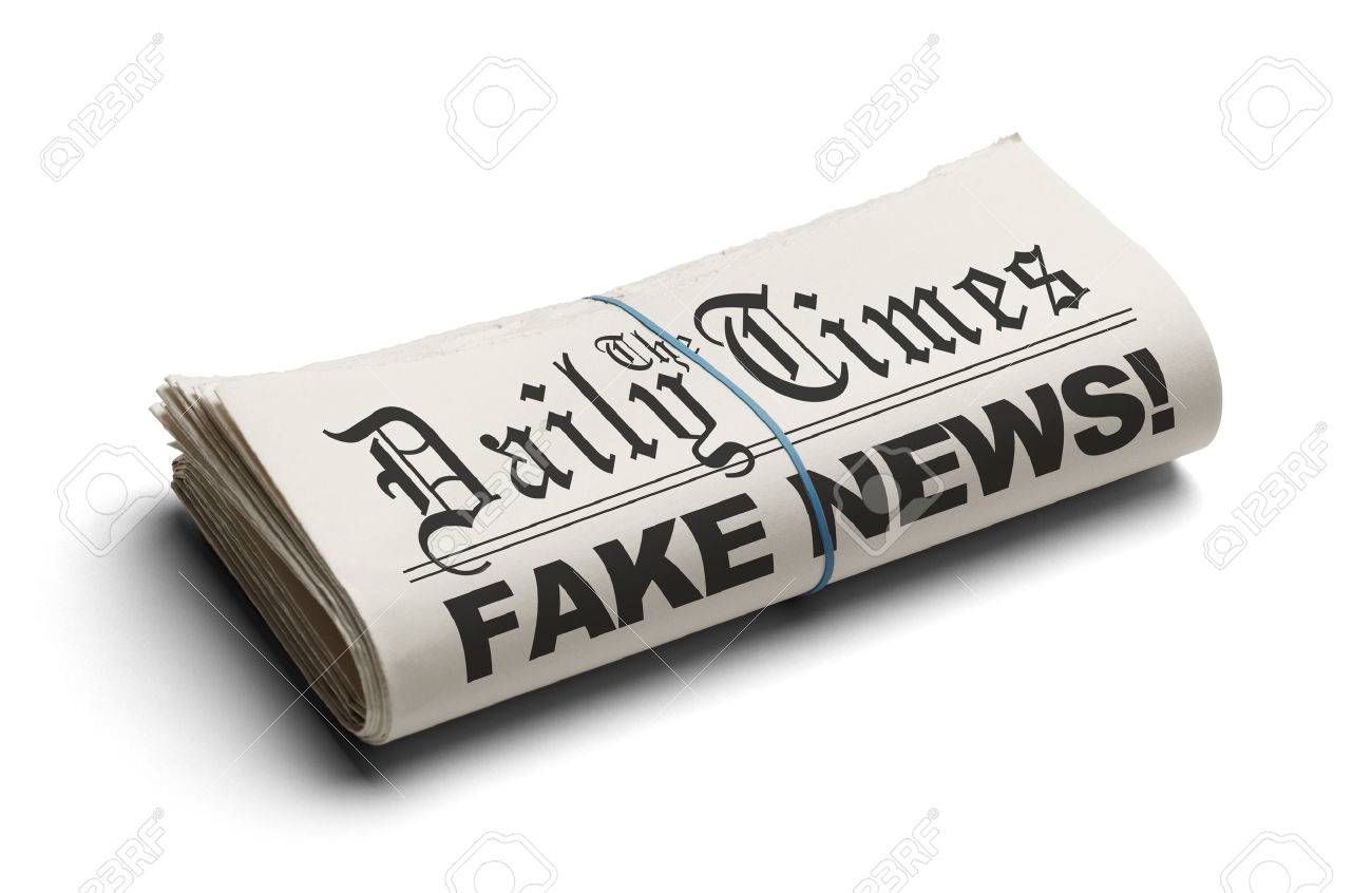 Fake News in The Daily Times Isolated on White Background. - 70003726 Fake News in The Daily Times Isolated on White Background. - 70003726