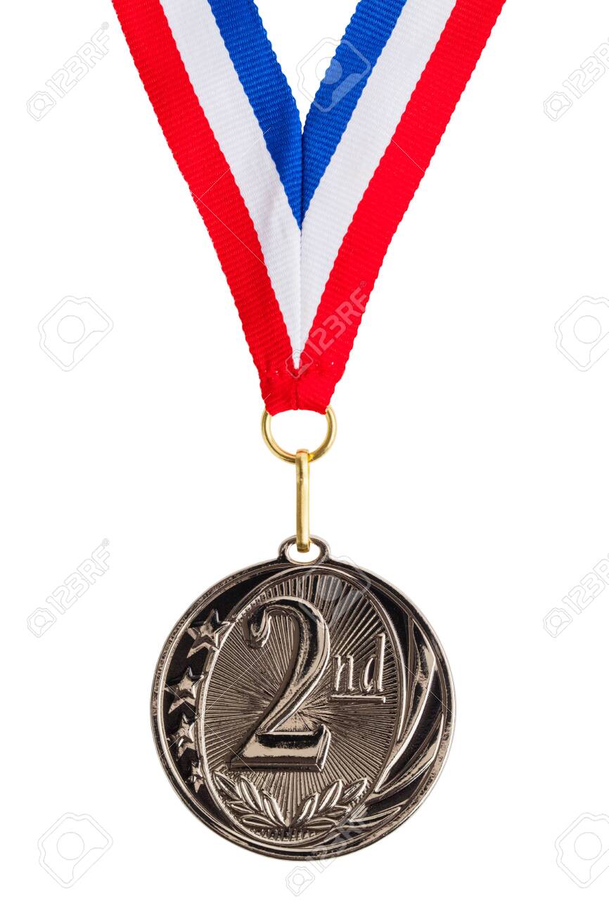 Second Place Award Medal Cut Out On White Stock Photo Picture And Royalty Free Image Image