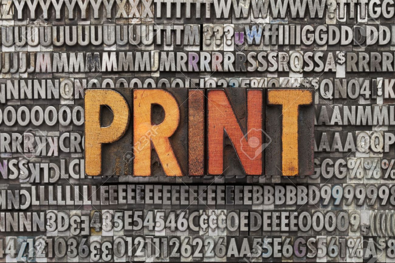 printing text