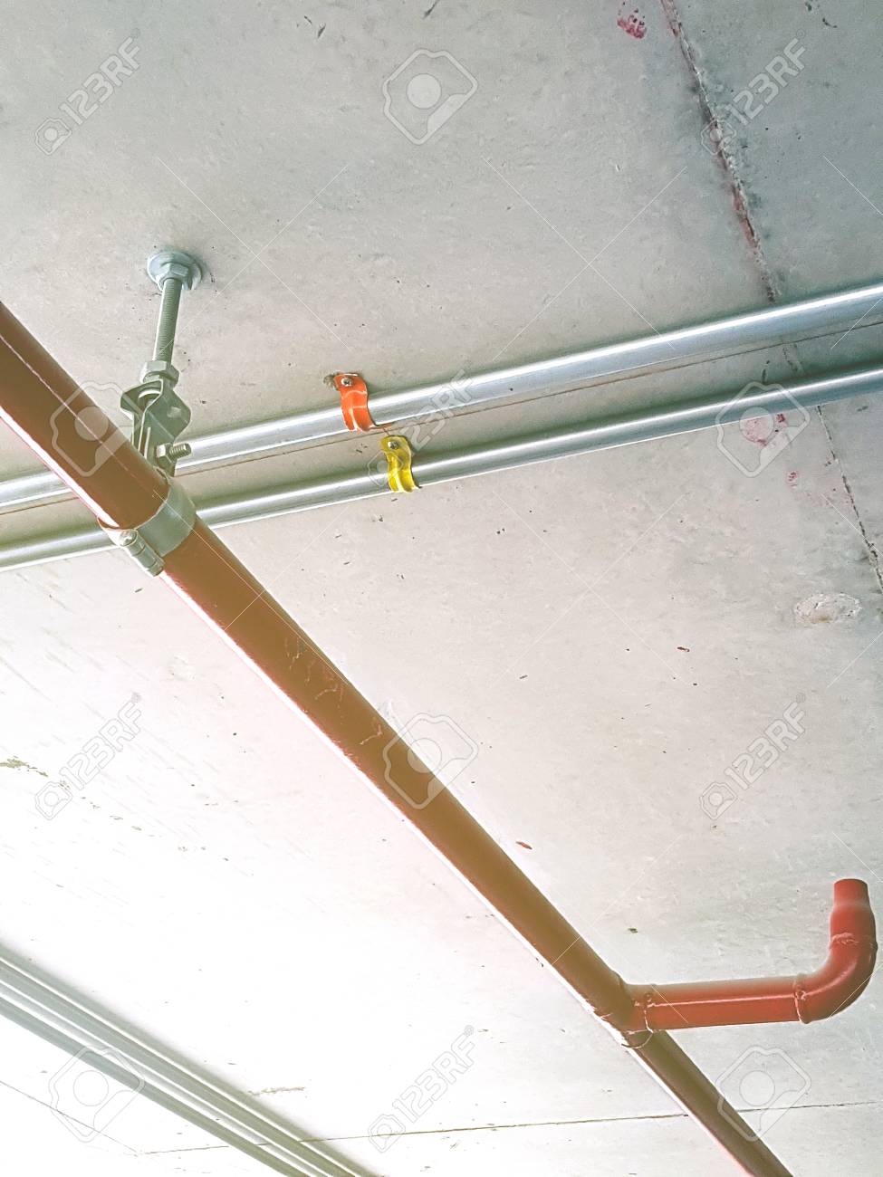 Pipeline For Electrical Wire And Sprinkler Pipeline That Install