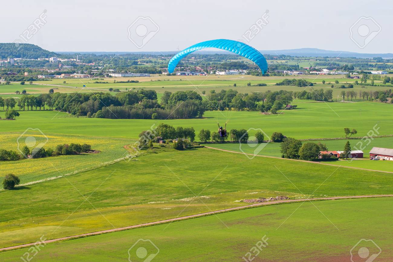 rural swedish landscape with