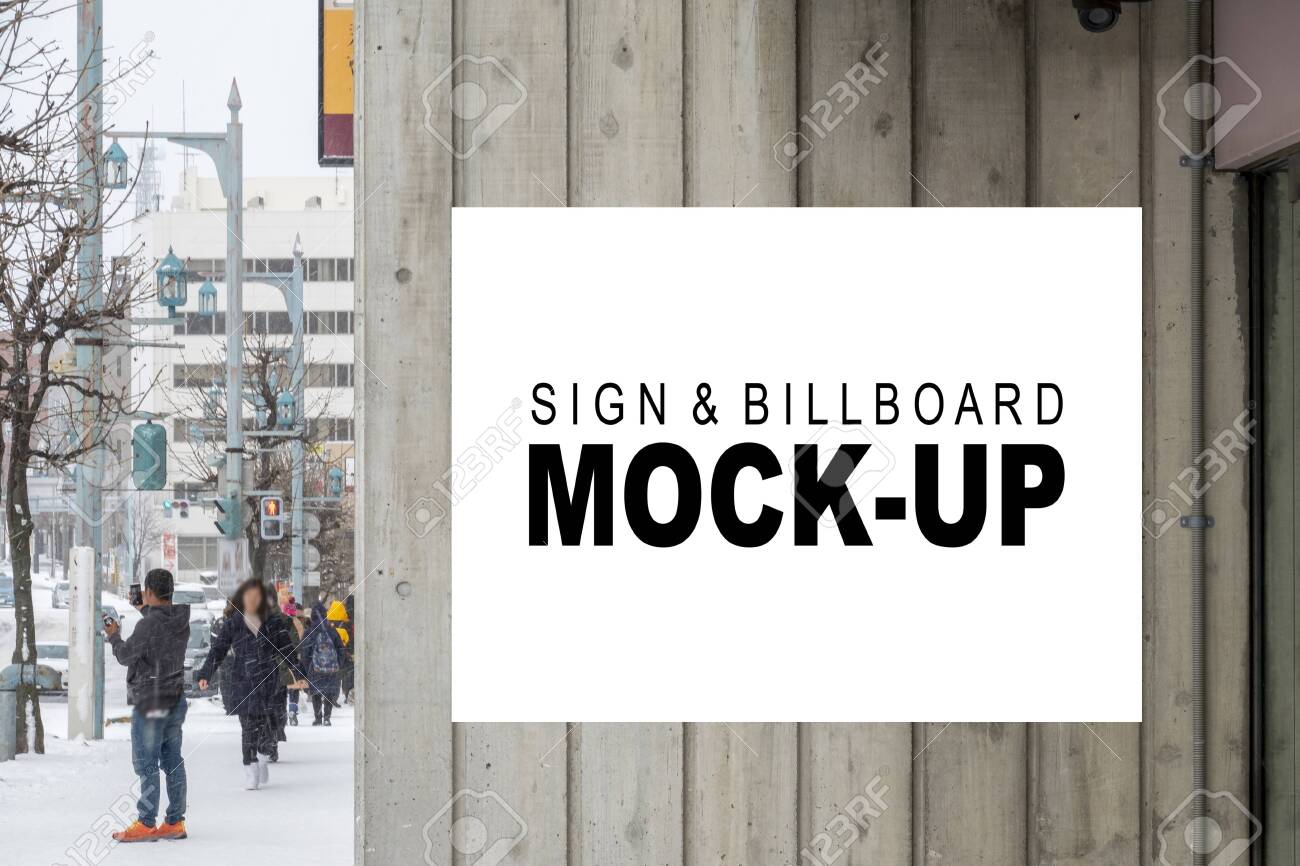 Download Mock Up Two Blank Outdoor Horizontal Billboard With Clipping Stock Photo Picture And Royalty Free Image Image 148702655