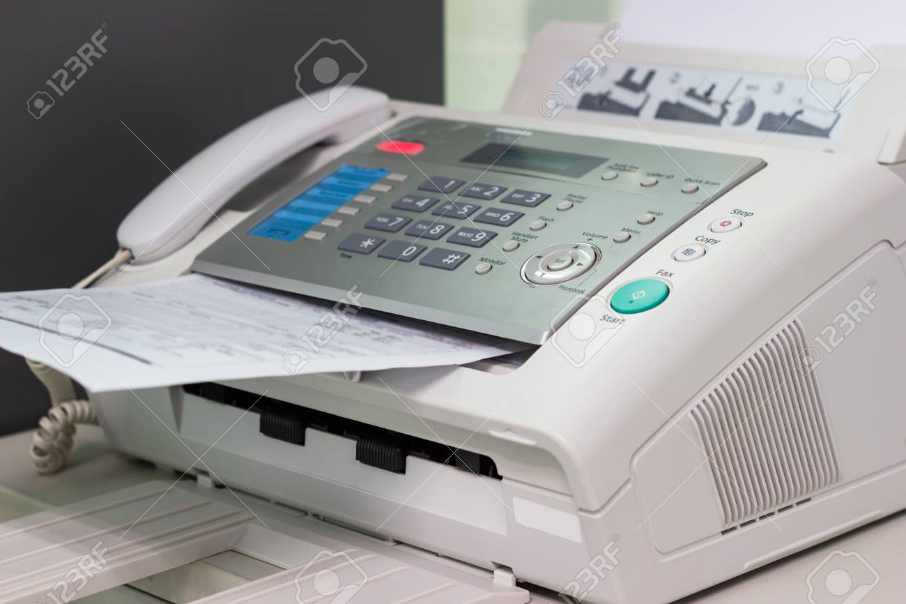 the fax machine in the work office at bangkok of thailand office fax machine