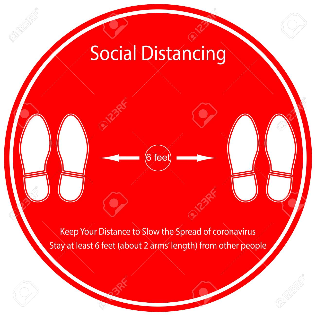 Foot Symbol Marking The Standing Position The Floor As Markers Royalty Free Cliparts Vectors And Stock Illustration Image 147655777