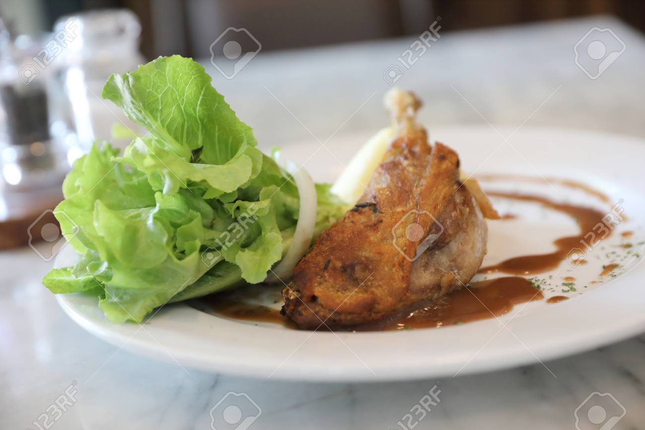 Confit De Canard Duck Confit With Vegetable Stock Photo Picture