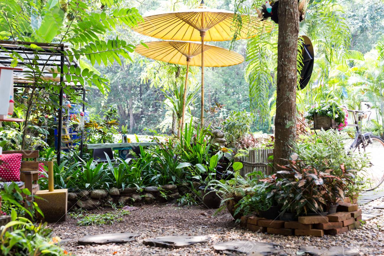 美しい小さな庭園 の写真素材 画像素材 Image