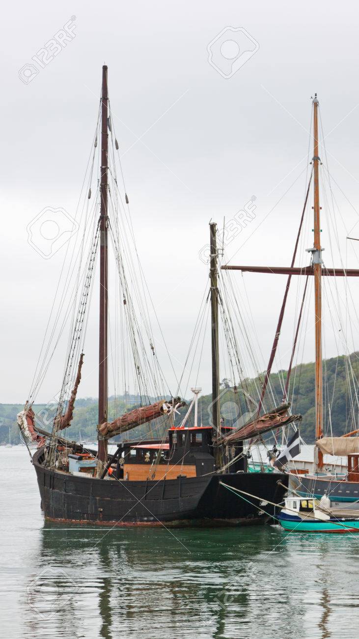 A Ketch A Traditional Wooden Sailing Vessel Moored On The Fal Stock Photo Picture And Royalty Free Image Image A Ketch A Traditional Wooden Sailing Vessel Moored On The Fal Stock Photo Picture And Royalty Free Image Image