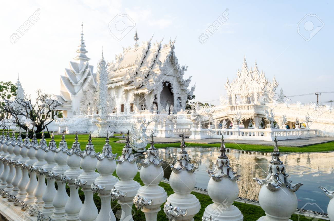 White Architectural Of Wat Rong Khun The Famous Thai Temple Stock Photo Picture And Royalty Free Image Image 17731803 white architectural of wat rong khun the famous thai temple