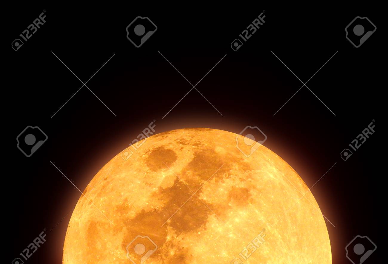 The Yellow Full Moon And Cloud On Night Sky Background For Your Stock Photo Picture And Royalty Free Image Image 70816786