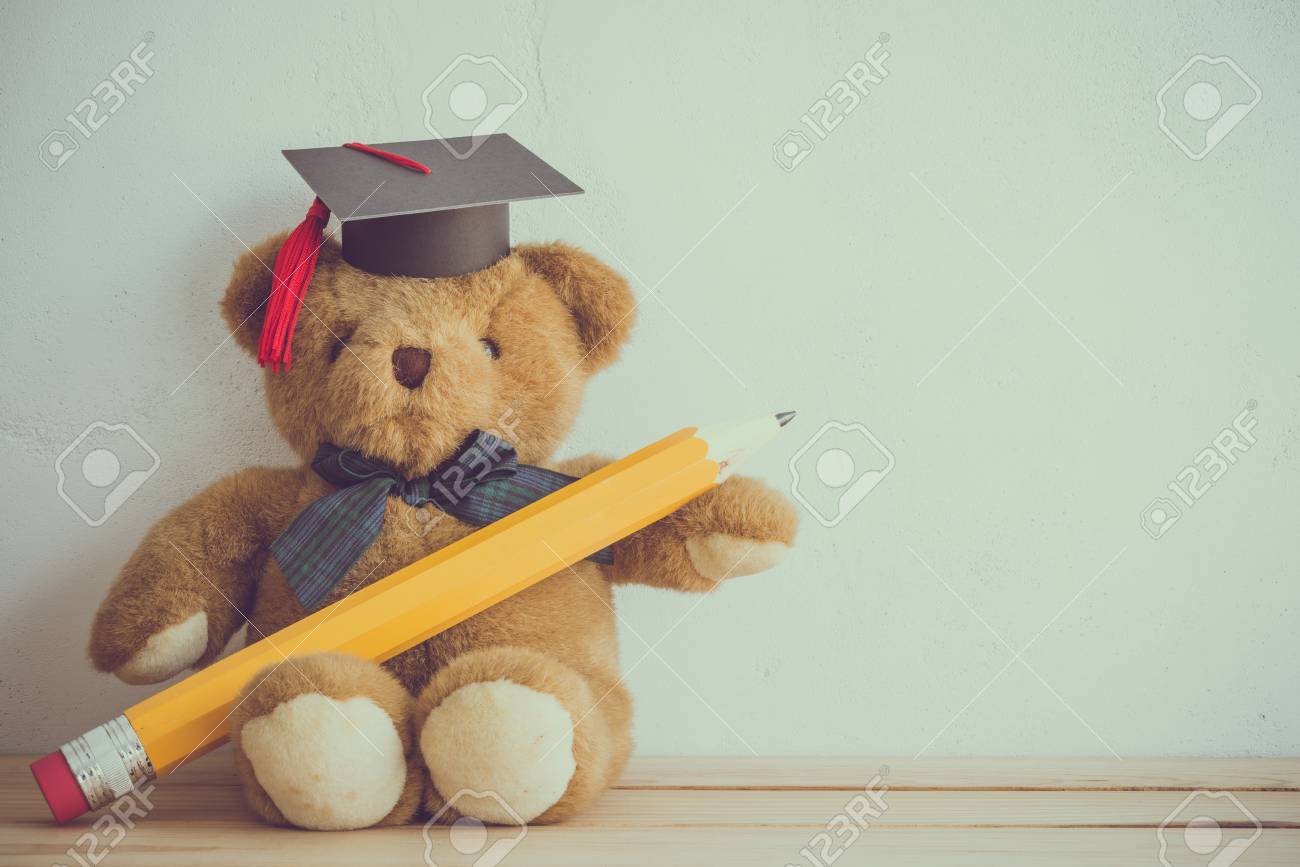 teddy bear with graduation hat