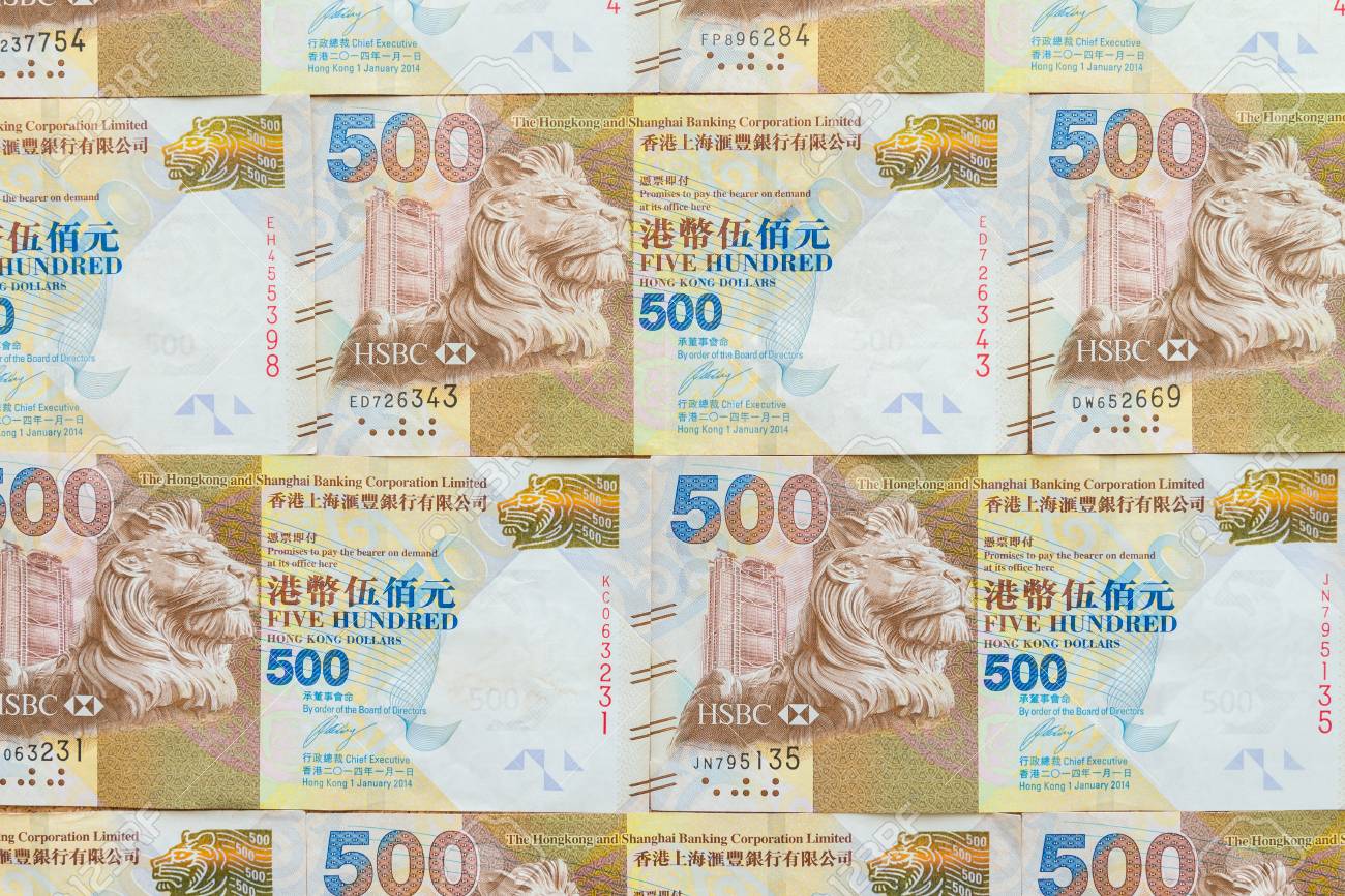 Hong Kong Currency Banknotes 500 HK Dollars Stock Photo, Picture and  Royalty Free Image. Image 102334970.