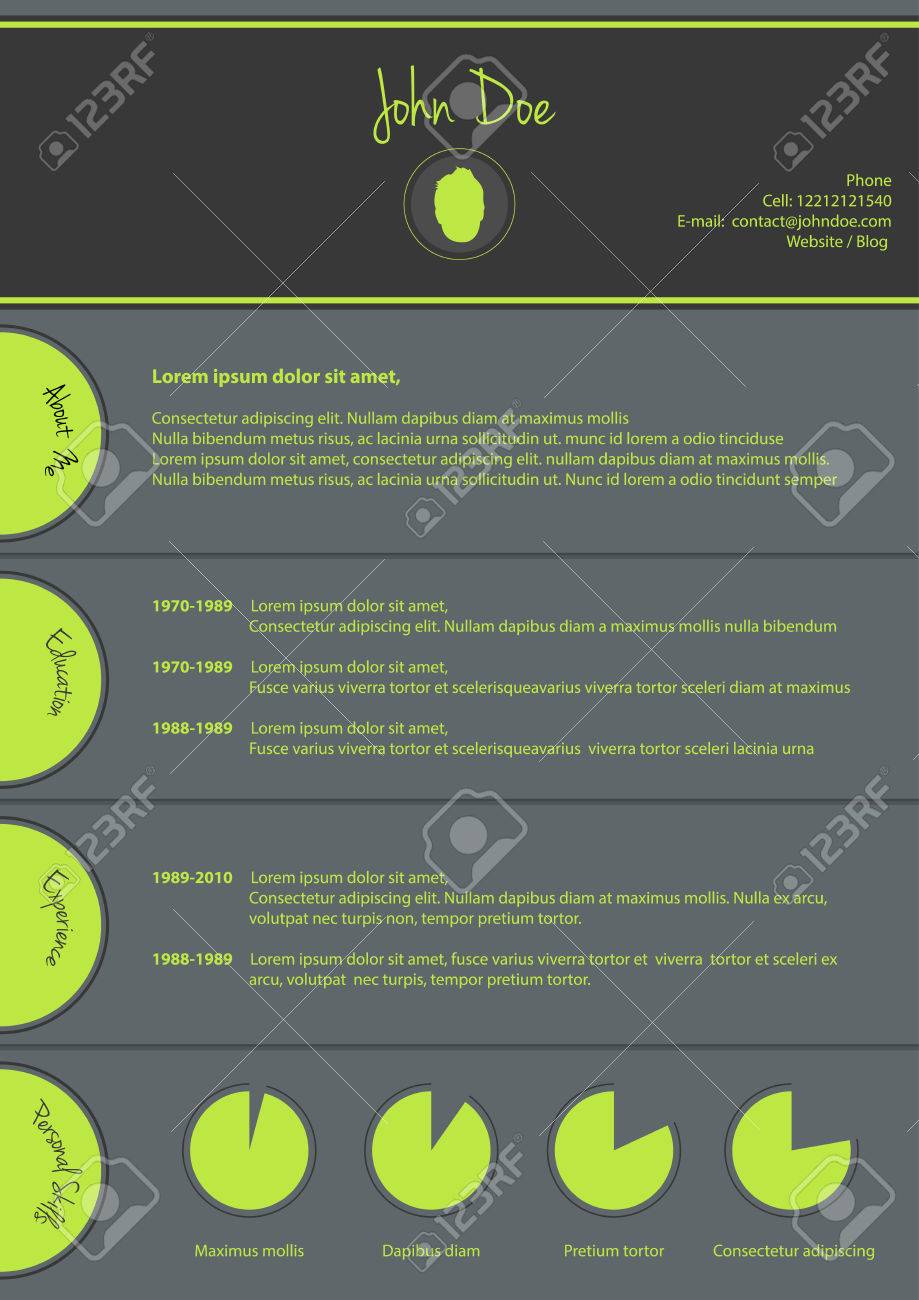 modern cv template special resume design royalty free cliparts