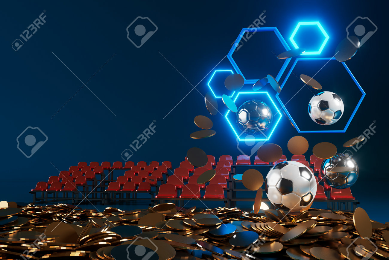 Socccer Concept. Sports Betting On Football. Design For A