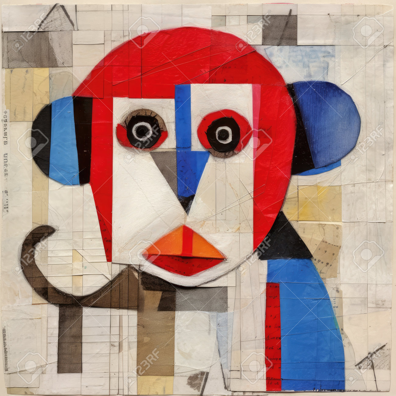 【一点物アート】ガネーシャ【現代アート,コラージュ】 一点物アート】ガネーシャ【現代アート,コラージュ】 一点物