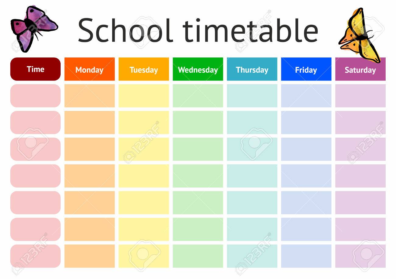 timetable school template