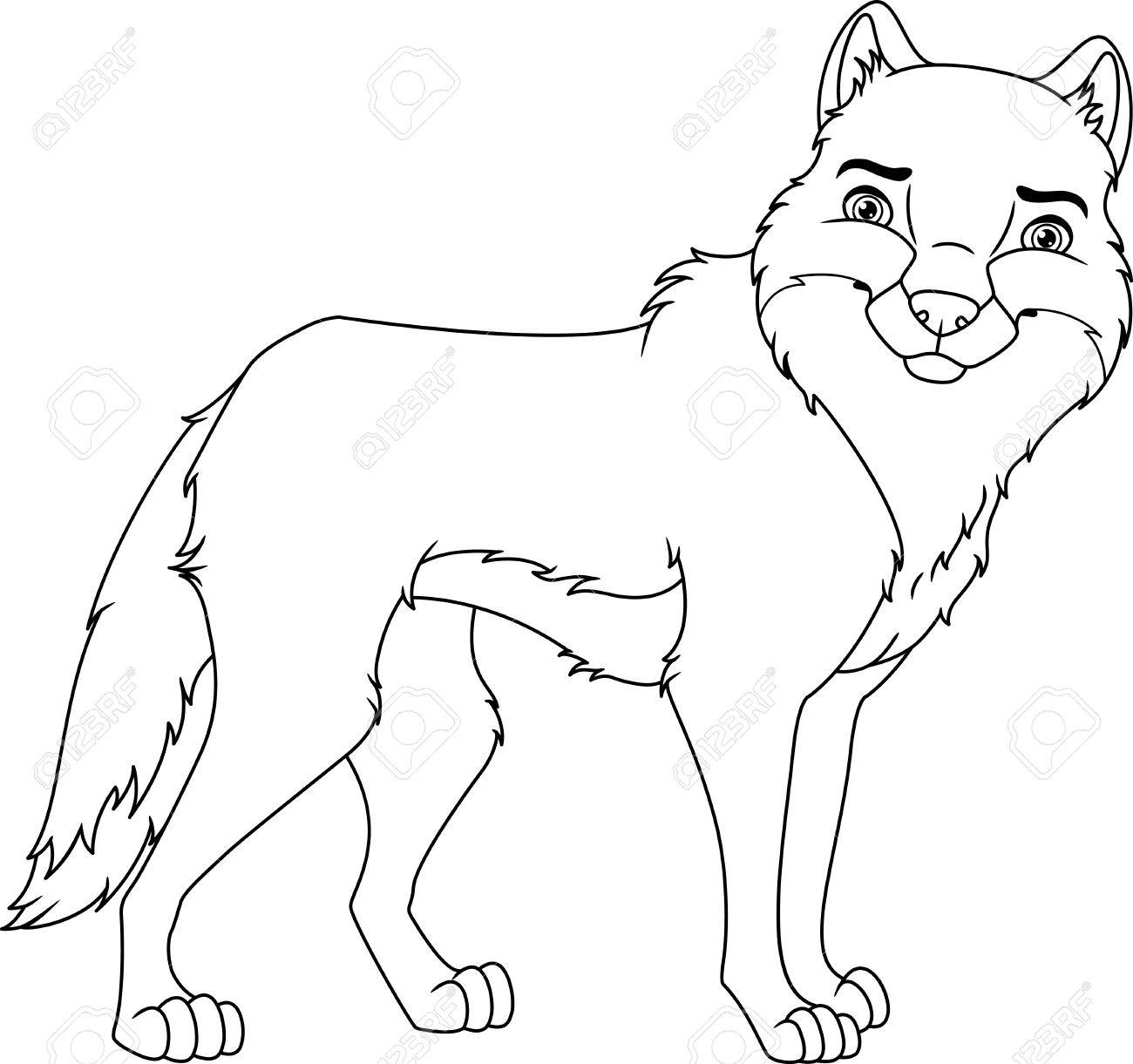 wolf coloring pictures