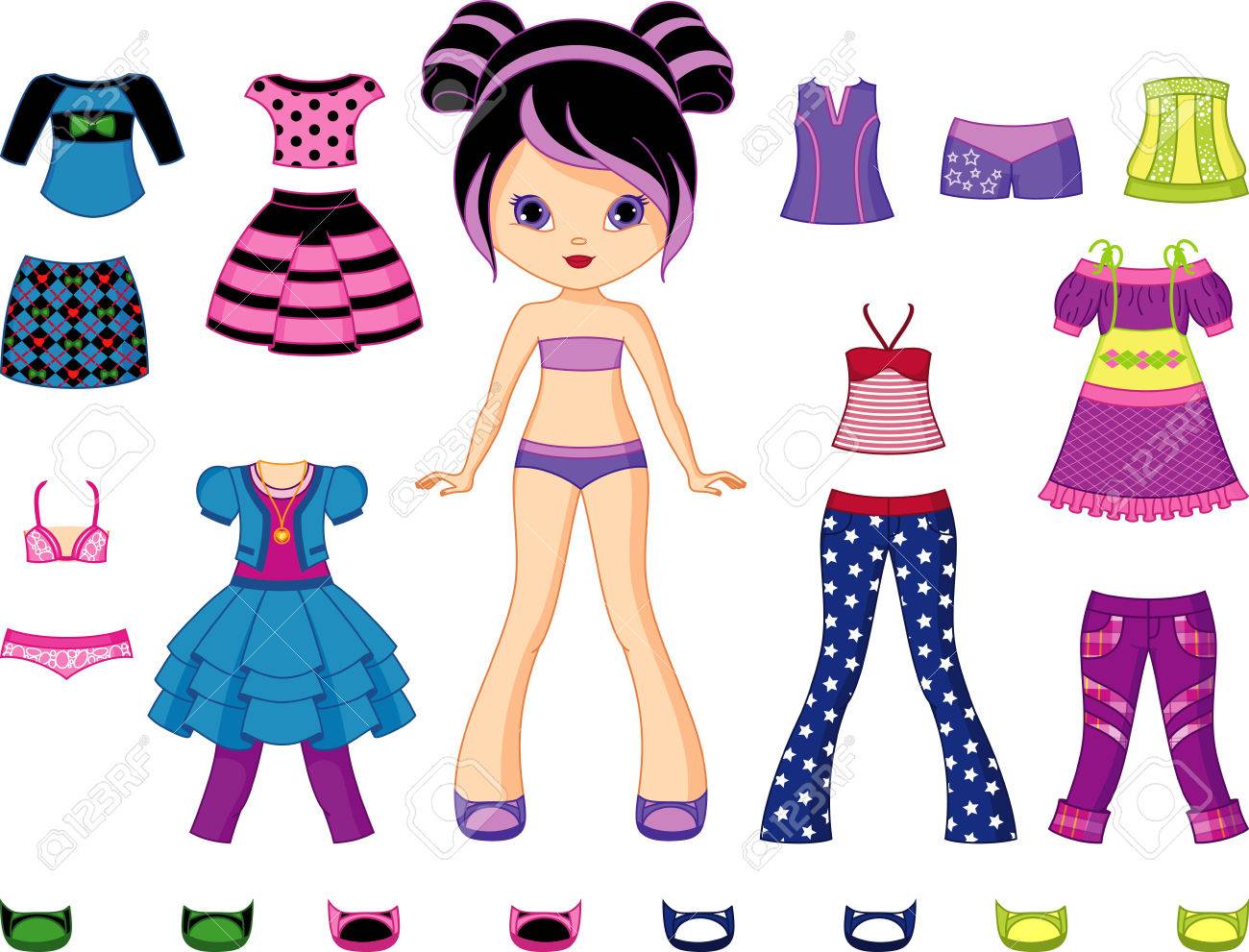 Papel Dibujos De Vestidos Para MuÃ±ecas Con Mucha Ropa Vestidos