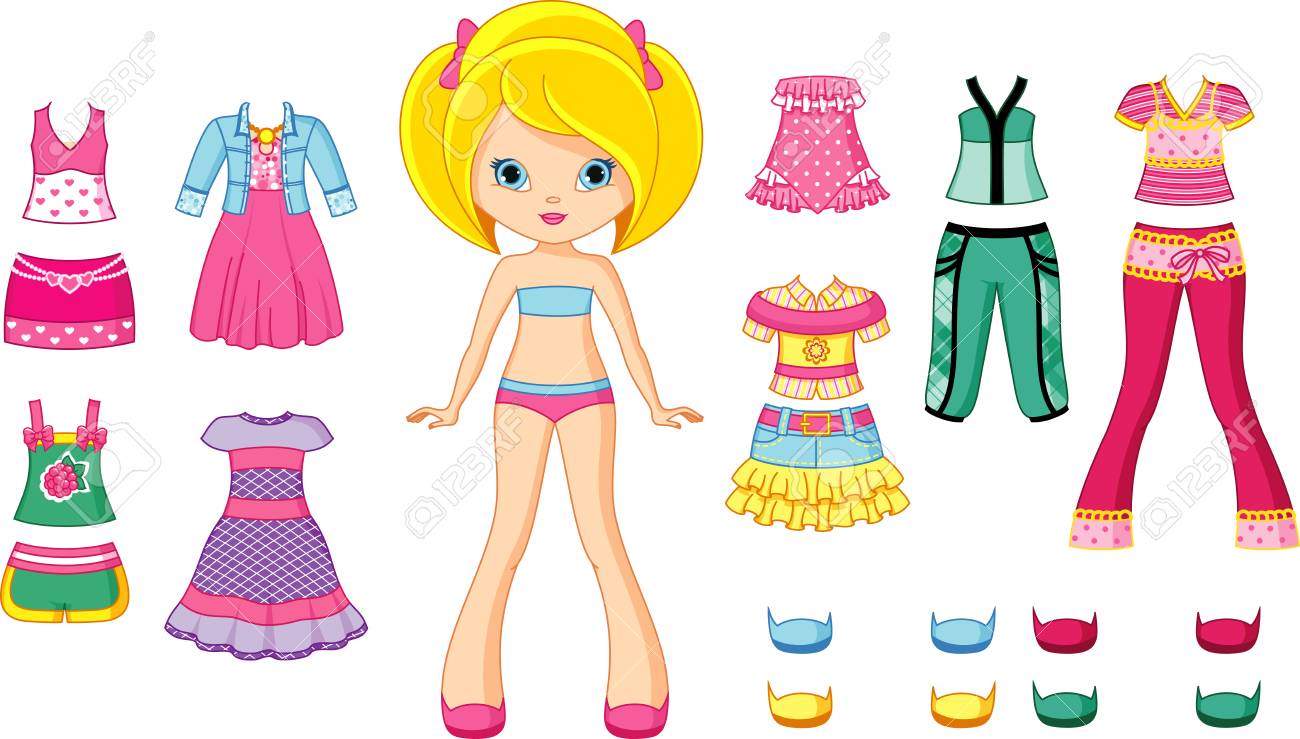 Paper dolls Stock Vector Images - Alamy