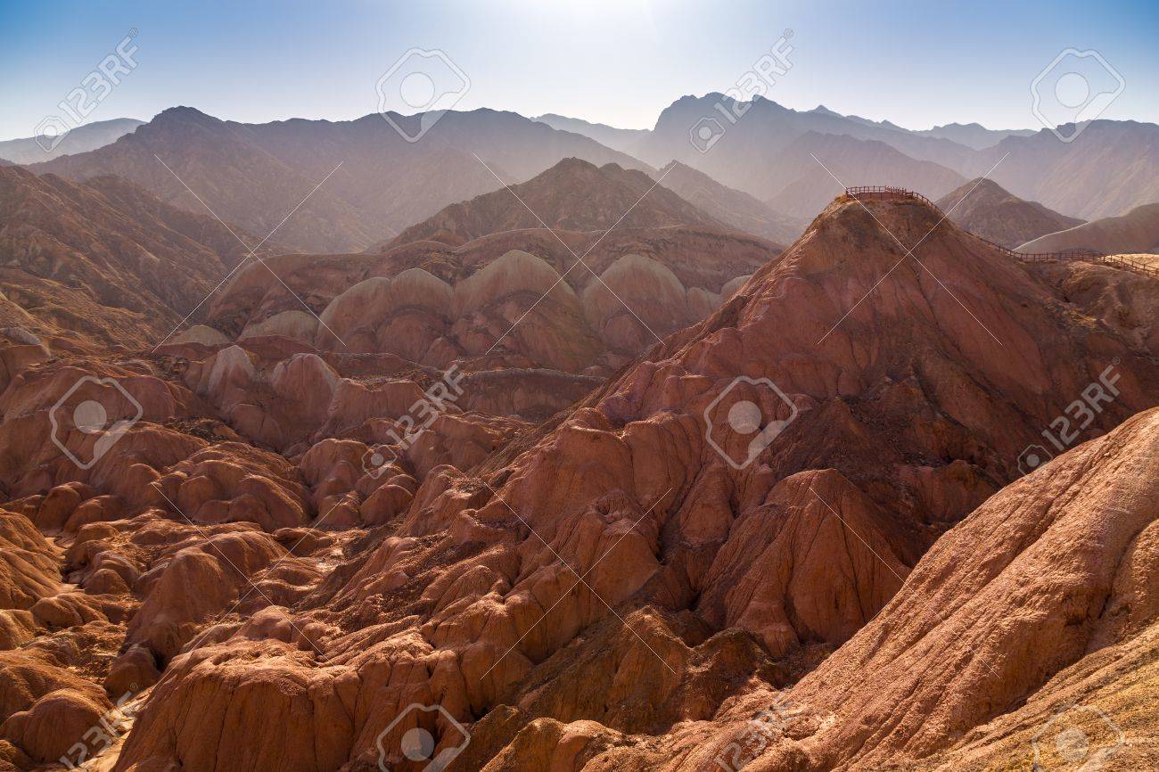 Montagna Colorato In Danxia Landform Di Zhangye Gansu Della Cina