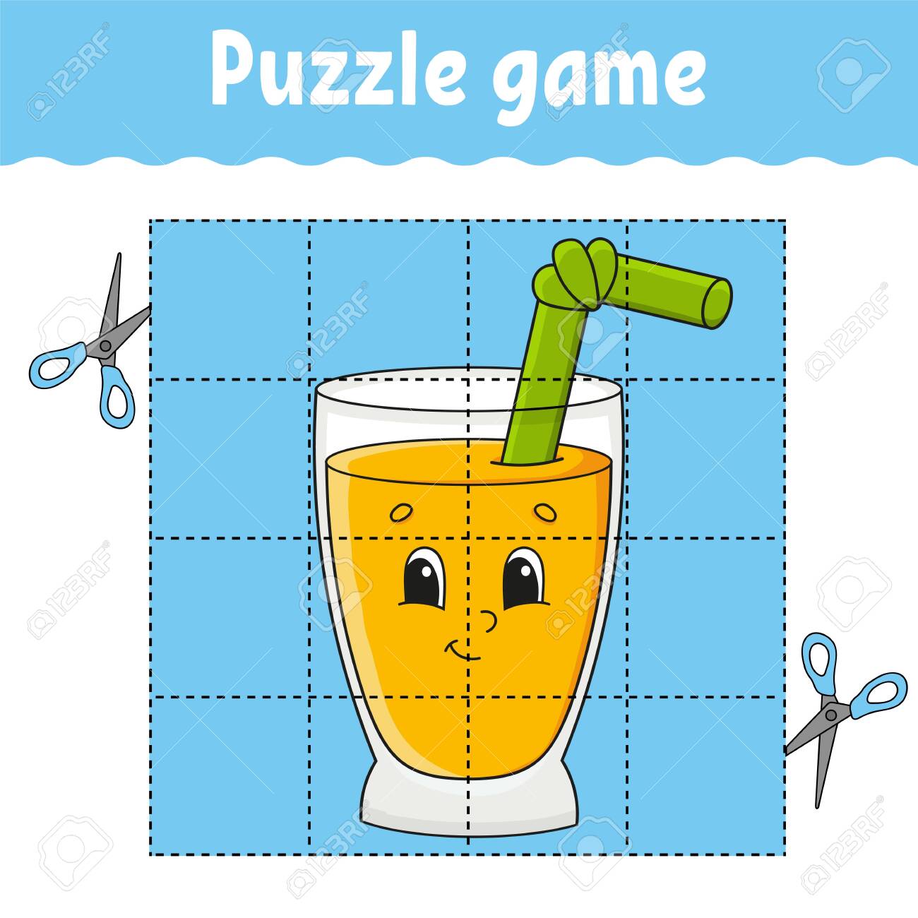 Puzzle Game For Kids Education Developing Worksheet Learning Royalty Free Cliparts Vectors And Stock Illustration Image 139191987 Cartoon juice orange slice vectors (2,515). 123rf