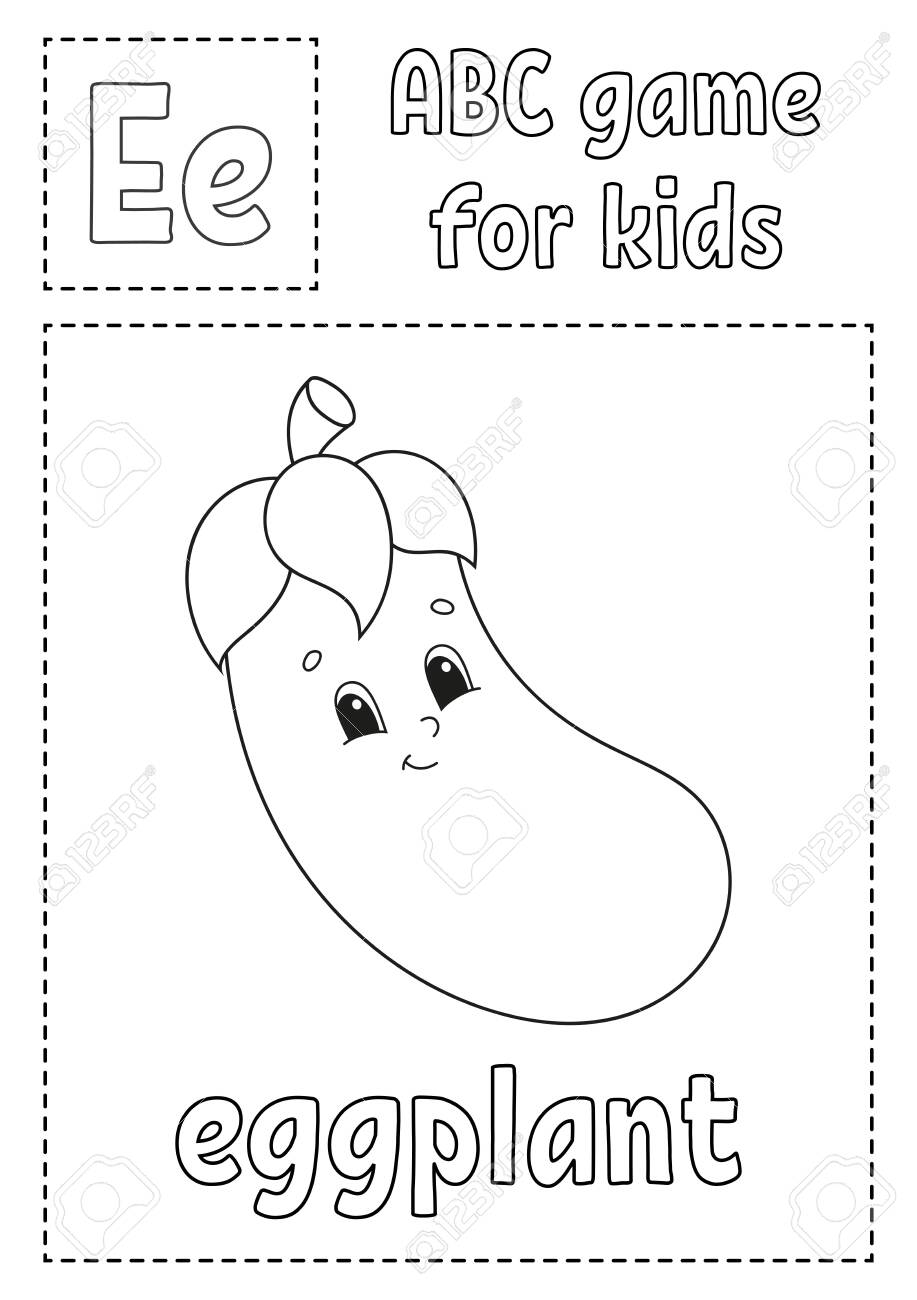 Letter E Is For Eggplant Abc Game For Kids Alphabet Coloring Royalty Free Cliparts Vectors And Stock Illustration Image 156630504 In every shape it tastes great. letter e is for eggplant abc game for kids alphabet coloring