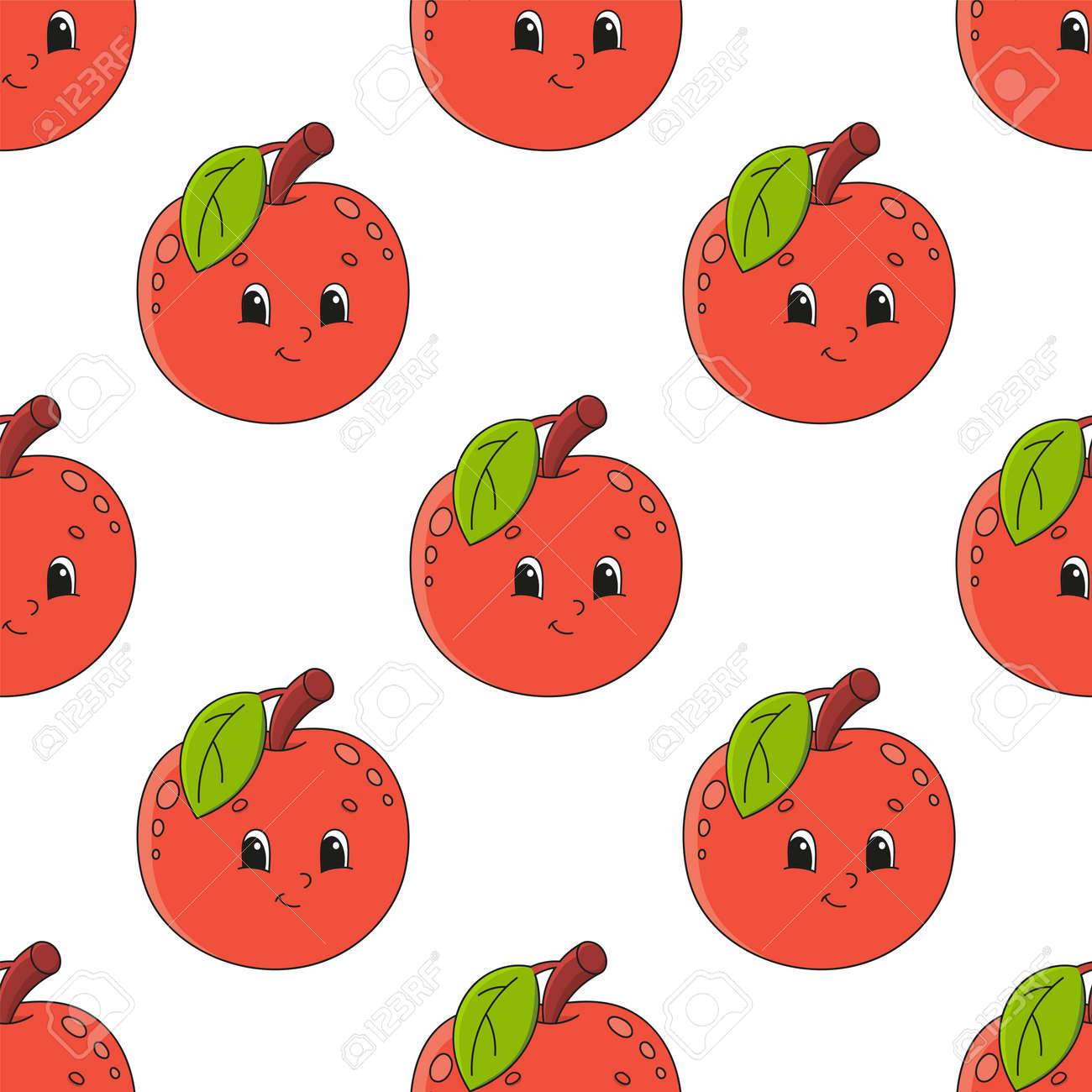 Colored seamless pattern. Cartoon style. Hand drawn. Vector illustration isolated on white background. For walpaper, poster, banner. - 169599733 Colored seamless pattern. Cartoon style. Hand drawn. Vector illustration isolated on white background. For walpaper, poster, banner. - 169599733