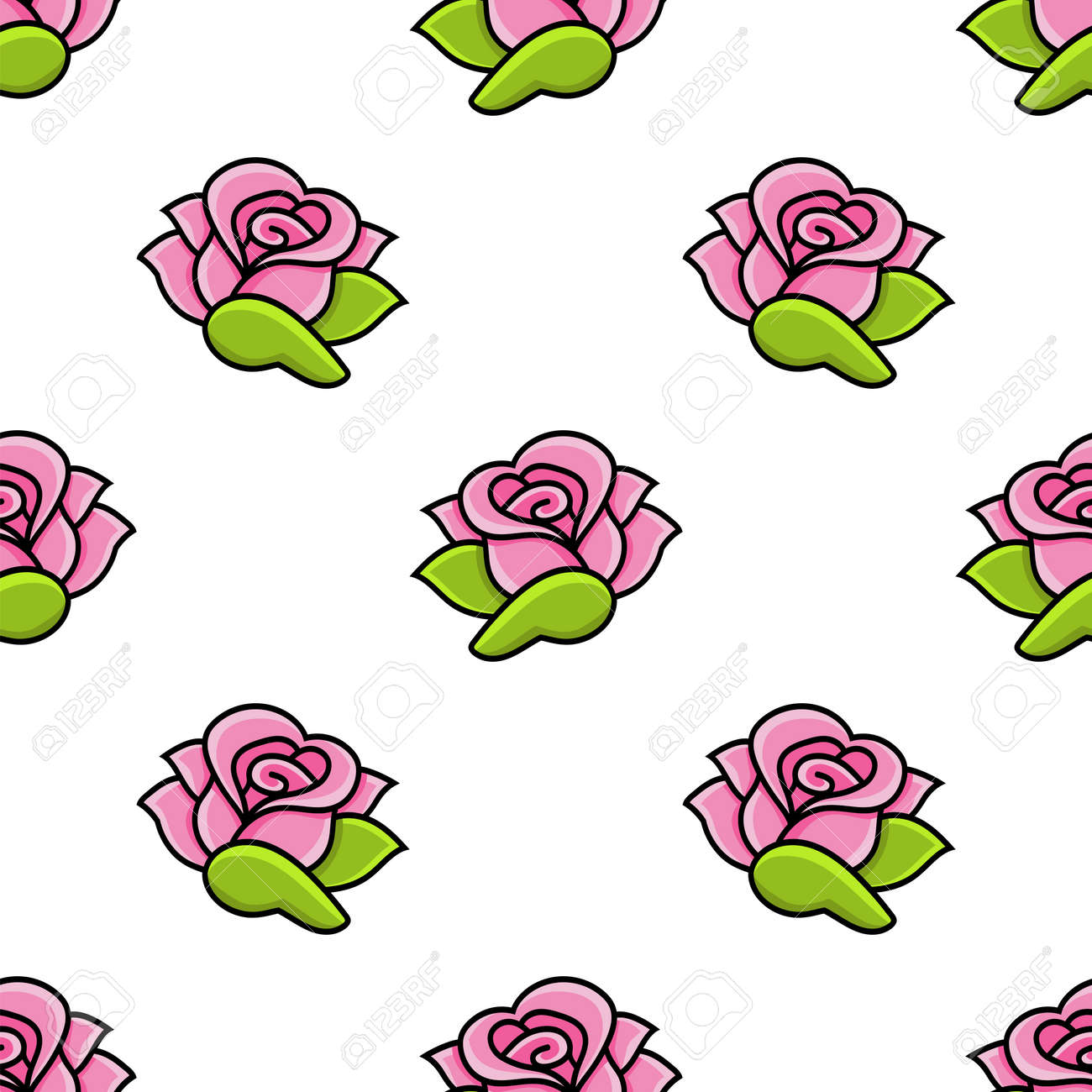 Colored seamless pattern. Cartoon style. Hand drawn. Vector illustration isolated on white background. For walpaper, poster, banner. - 169599912 Colored seamless pattern. Cartoon style. Hand drawn. Vector illustration isolated on white background. For walpaper, poster, banner. - 169599912