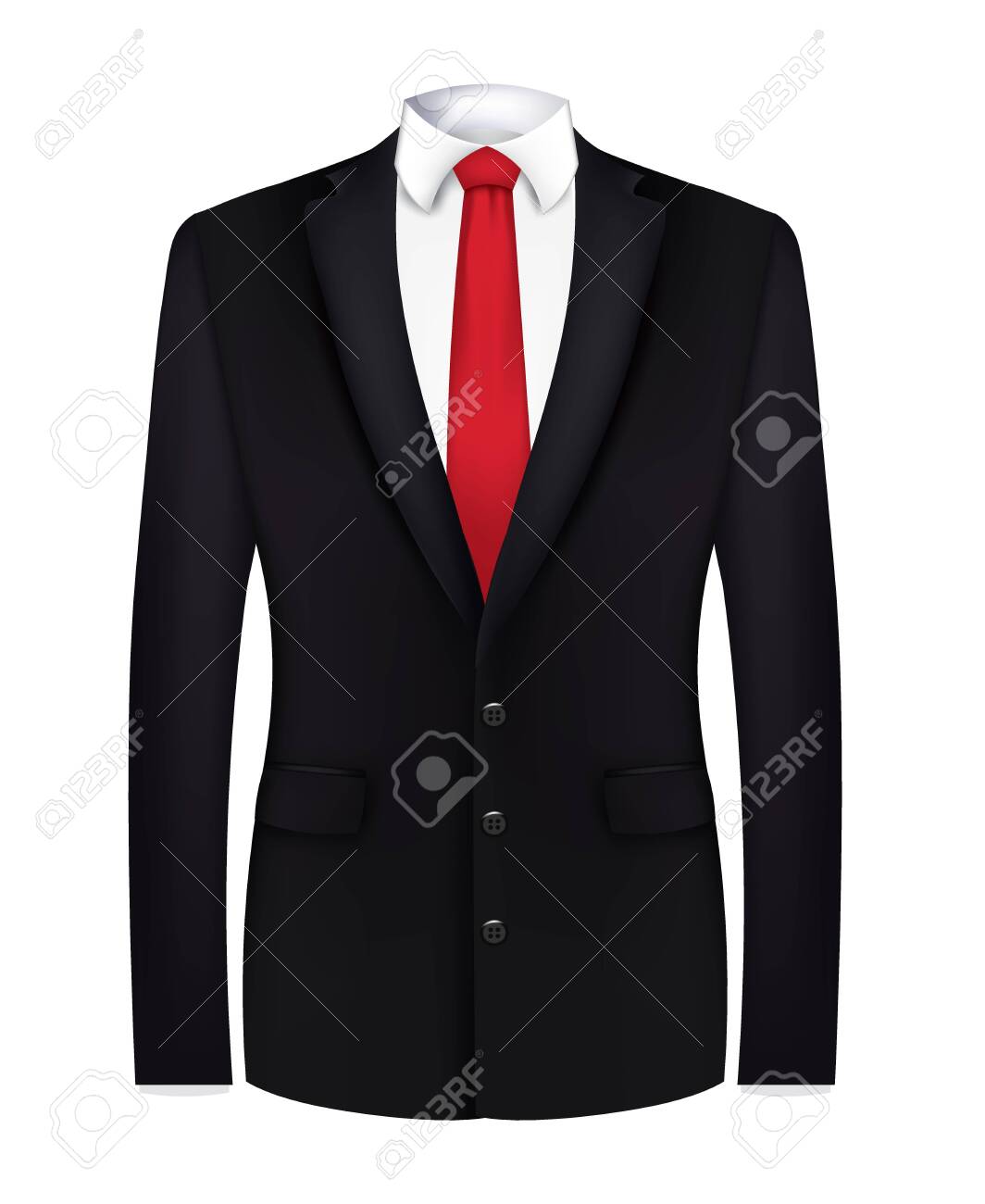 red tie coat