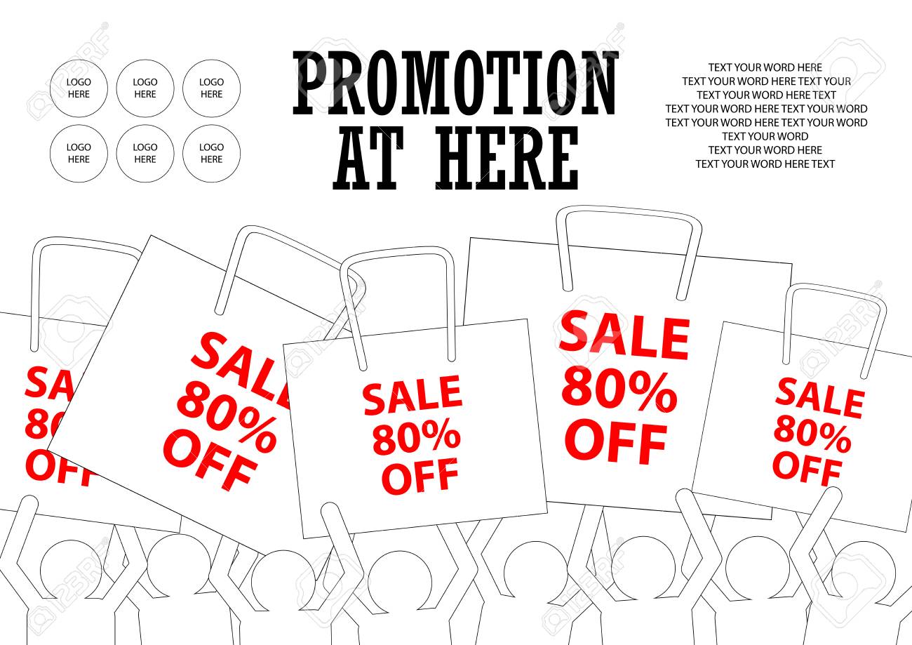 poster design for sale event in simple style with space for texting in simple word